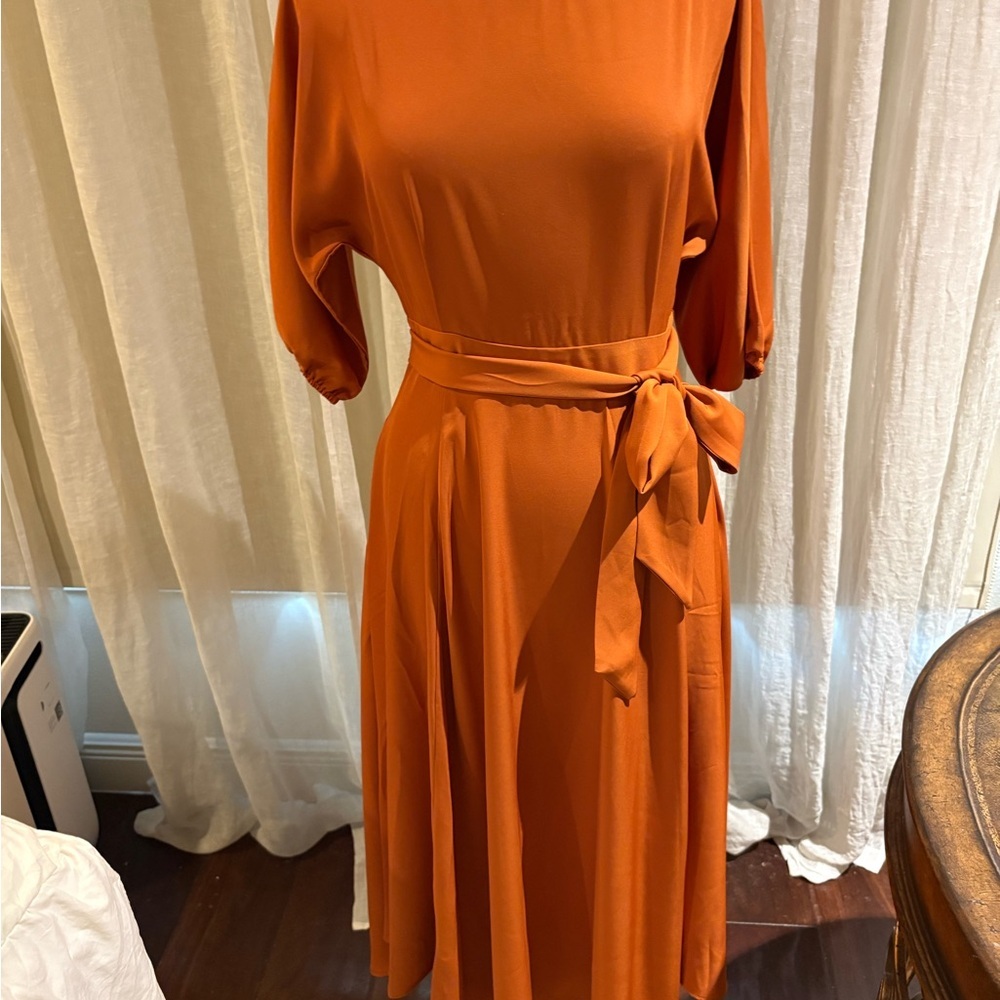 STYLEWE Vibrant Orange Long Sleeve Dress